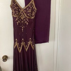 Evening party sequined dress.